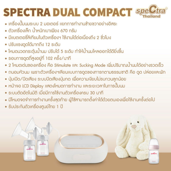 spectra-เครื่องปั๊มนม-dual-compact