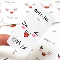 Cute Open Me Sealing Stickers Thanks Your Labels for Small Business Gift Package Decoration Envelope Seal Shipping Stickers Stickers Labels