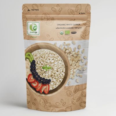 Green Life Organic White Quinoa เมล็ดควินัวสีขาว ออร์แกนิค (1000g)