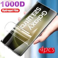 4Pcs Hydrogel Film Protector S23 Ultra Sumsung s23ultra s 23 plus Not Tempered glass