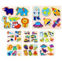 Childrens Wooden Puzzles Geometric Three-Dimensional Buckle Puzzle Educational Learning Toy Birthday Gifts for Kids Boys and Girls ideal