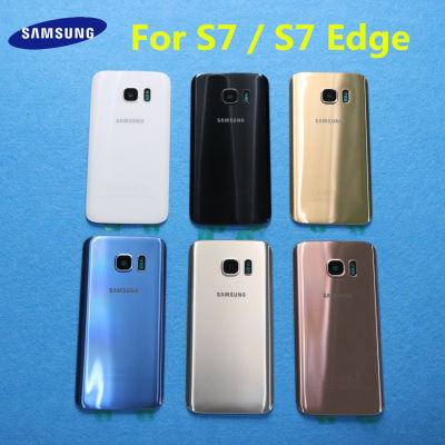 New Rear Panel Glass Cover For Samsung Galaxy S7 G930 G930F G930FD S7 Edge G935 G935F G935FD + Stickers Camera Lens