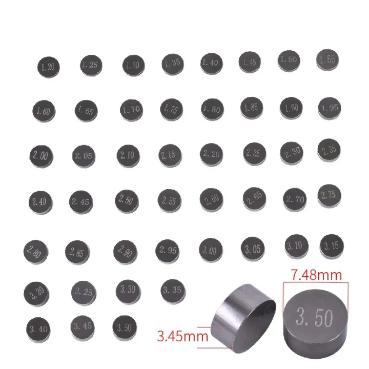 KelPKZX5 5pcs dia 7.48mm Valve Shim Thicknes from 1.2mm to 3.5mm