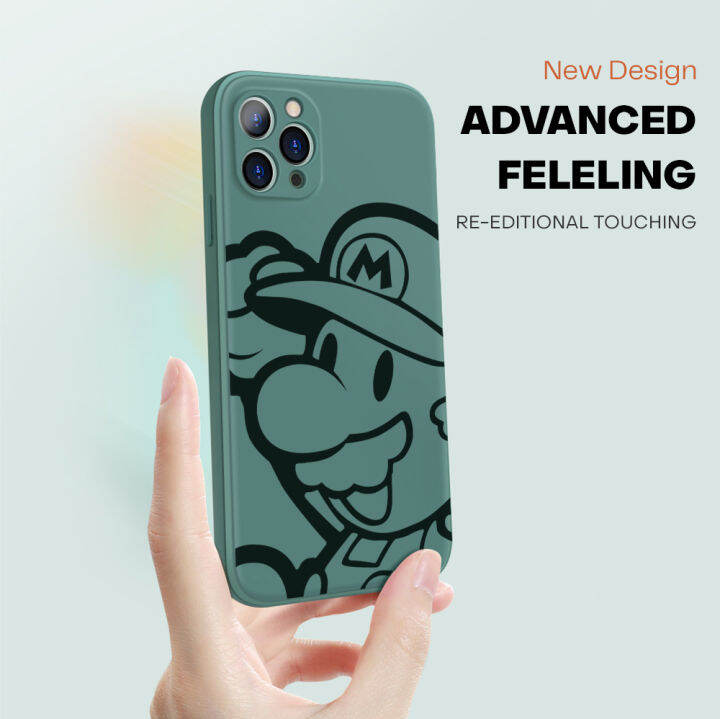 เคส-ggk-สำหรับ-oppo-reno10-pro-5g-เคสโทรศัพท์ลายการ์ตูน-super-mario-พี่น้องปลอกซิลิโคนของเหลวทรงสี่เหลี่ยมดั้งเดิมคลุมทั้งหมดเคสป้องกันทนแรงกระแทกกล้อง