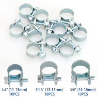 10pcs 7mm-17mm MINI CLAMP การใช้ท่อท่อคลิป Air ท่อน้ำท่อท่อน้ำมันเชื้อเพลิงซิลิโคนขนาดอุปกรณ์เสริม CLAMP ท่อ CLAMP-lihaichao