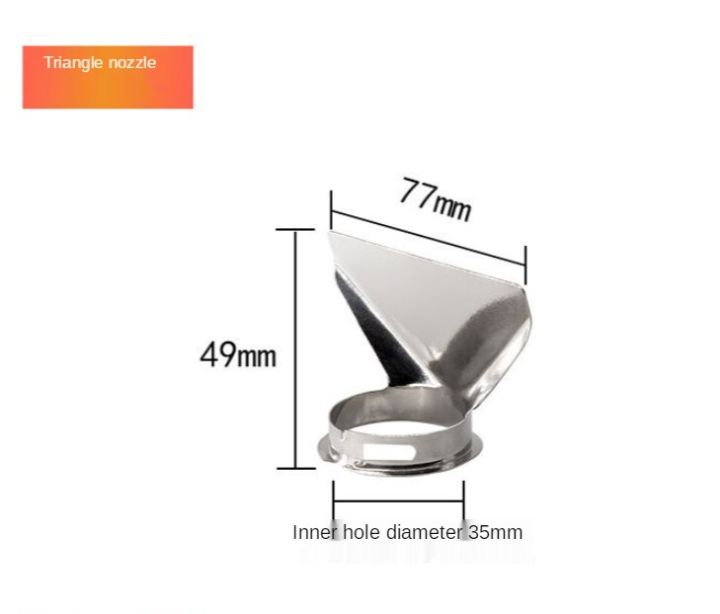 Hot Air Nozzle 3ส่วน5ส่วนกลมแบนเรียกเก็บเงิน Duckbill Hot Air อุปกรณ์เสริมฝักบัวพกพา Air Nozzle