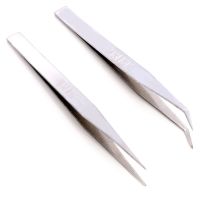 Anti Static Excellent Quality Tweezers Bend Long nose Cross Tweezers For intersperse Beads Jewerly Sewing Accessories Tools