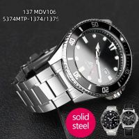 2023 Original ✤✤ 22Mm Stainless Steel Ujung Melengkung Gelang Jam untuk Casio Tali MDV-106 Gelang MDV106 Swordfish MTP-1374 MTP-1375 Pria Watch Band