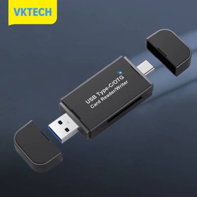 [Vktech] 3 In 1ไมโคร USB ถึงอแดปเตอร์ SD การ์ดความต้านทานแผ่นดินไหว USB C 3.0การ์ดรีดเดอร์ SD ปลั๊กแอนด์เพลย์ USB C 3.0 Micro SD อ่านบัตร TF สำหรับ Apple OTG