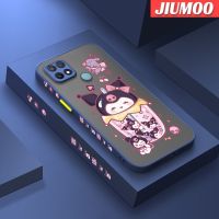 เคส JIUMOO สำหรับ OPPO A35 A15s A15เคส4G ลายการ์ตูนซุกซน Kuromi บางดีไซน์ใหม่ด้านข้างกันกระแทกมีน้ำค้างแข็งโปร่งใสเคสมือถือแข็งปลอกซิลิโคนคลุมทั้งหมดเคสอ่อนป้องกันกล้อง