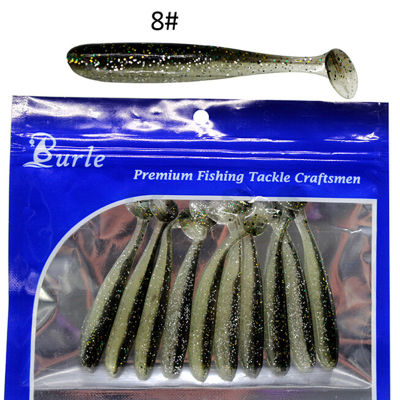 Laogeliang 10ชิ้น เซ็ต Soft fake Fish lures baits 7cm 2G T TAIL Soft Lure Fishing Tackle ใหม่