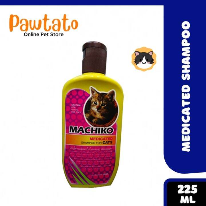 SALE ! Machiko Medicated Shampoo For Cats (225ml) Syampoo Kucing Anti Kutu Reduce Odor Remove