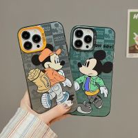 การ์ตูนน่ารักมิกกี้ Minnie เคสโทรศัพท์สำหรับ iPhone 14ProMax 14Pro 14 14Plus เคสแข็งกันกระแทกสำหรับ iPhone 13ProMax 13Pro 13เคสโทรศัพท์เคสสำหรับ Apple 13 12ProMax 12Pro 12 11เคสห่อหุ้ม