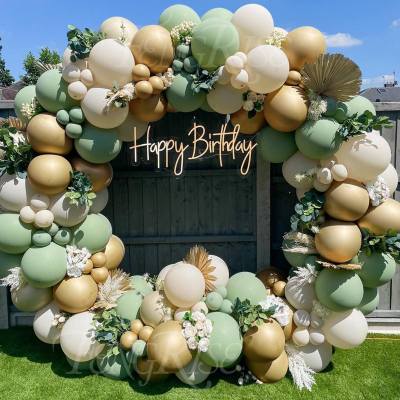 Avocado สีเขียวบอลลูน Garland Arch ชุดบอลลูนงานแต่งงานวันเกิดตกแต่งเด็กทารกฝักบัว Globos Confetti Latex Ballon-iewo9238