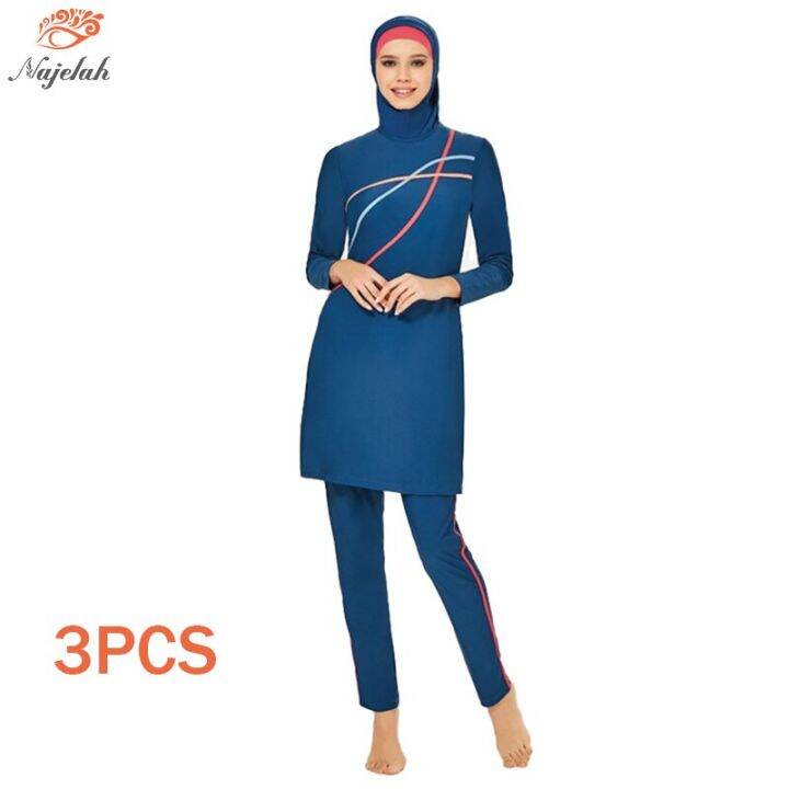 Muslim Swimwear Modest Swimsuit Women Hijab Swimming Suit Islamic Cover ...