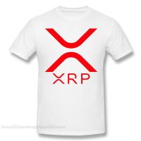 เสื้อยืดพิมพ์ลายแฟชั่น Summwe เสื้อยืดผ้าฝ้าย พิมพ์ลายสกุลเงินดิจิทัล XRP Ripple Coin สีขาว แฟชั่นสําหรับผู้ชาย  5IF4