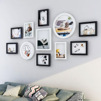 Photo Wall Combination Square 7 10 Inches Round Shape European Modern Picture Frame Sofa Background Wall Home Decoration