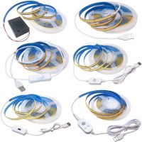 5V USB LED COB Strip Touch Dimmable Hand Sweep Motion Sensor Switch Led Tape 320 LEDs/M FOB LED Light 3000K 4000K 6000K 1M 2M 3M