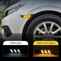 ไฟส่องกลางวันไฟสัญญาณเลี้ยวไฟสัญญาณ DRL สำหรับ HONDA CIVIC 2016 2017 2018 2019 2020