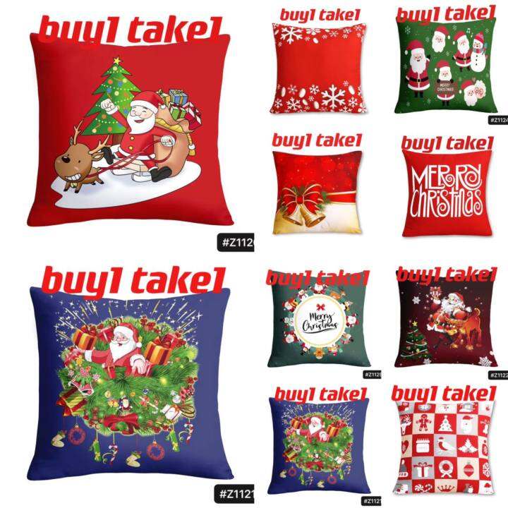 🔥buy1 take1!!!Merry Christmas Sofa Pillow case Cotton Throw pillow case