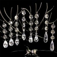 【LZ】✑  Pingente De Cristal Acrílico Transparente Ornamento De Cortina De Porta Guia De Estrada Do Casamento Decoração De Mesa Decoração Da Árvore De Natal 40Pcs