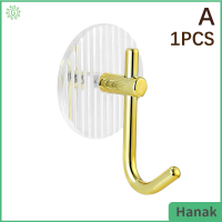 Hanak 4ชิ้นตะขอห้องน้ำอะคริลิคติดที่แขวนติดผนังสำหรับแขวนกันน้ำ