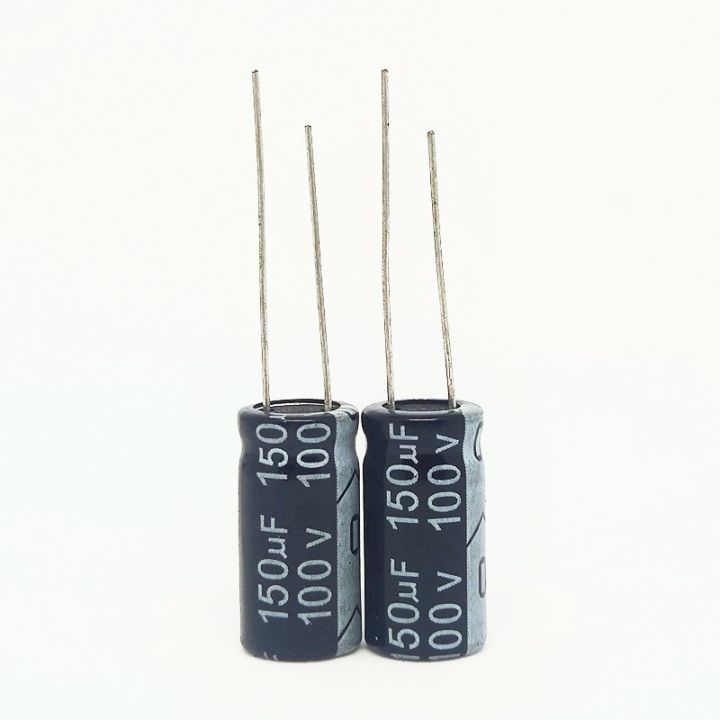 10PCS/lot 100v150uf High Quality Plug-in 150 Uf Aluminum Electrolytic Capacitor 100 V Siz：10x20（mm） Electrical Circuitry Parts