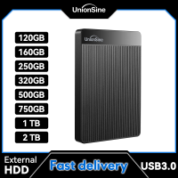 UnionSine HDD 2.5 "; ฮาร์ดไดรฟ์ภายนอกแบบพกพา320Gb500Gb750Gb1Tb ที่เก็บข้อมูล USB3.0ใช้ได้กับ PC, Mac, Desktop,