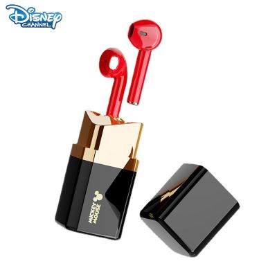 ZZOOI Disney Mickey Mouse Lipstick Wireless Bluetooth Headphones HIFI Sound Low Latency Noise Reduction HD Voice Earphones with MIC