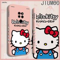 JIUMOO เคสสำหรับ Huawei Mate 9 Mate 10 Pro Mate10 Lite Mate 20 Pro Mate 20X Mate 20 Lite เคสลายการ์ตูนแมว HelloKitty น่ารักขอบสี่เหลี่ยมลาย Liquid Original ปลอกด้านหลังแบบเต็มกล้องกันกระแทกเคสโทรศัพท์