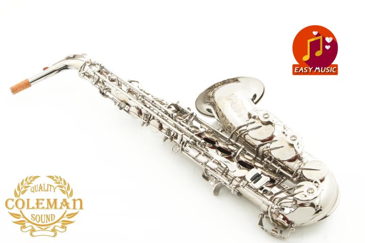 แซกโซโฟน-saxophone-alto-coleman-clc-553a-nickel-plated