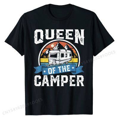 Queen of the  Funny Camping RV Campsite Womens Gift T-Shirt Tops T Shirt Hip Hop Summer Cotton Mens T Shirt Summer