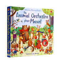 English original picture book animal band plays Mozart the animal orchestra plays Mozart Usborne childrens music fairy tales touch sound book hole book