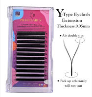 YY Shape Extension Lash 0.05 Fluffy ขนตาส่วนบุคคลสีดำธรรมชาติและนุ่ม Lash Premade พัดลม Hand Made Eye Lash