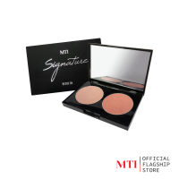 MTI Signature BLUSH ON บลัชออนสีสวย มีกลิตเตอร์เพิ่มความเงางามให้ใบหน้า