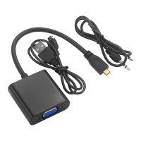 - to VGA Adapter Cable 1080P Video Converter with Audio Jack USB Power Cable for Camera 4