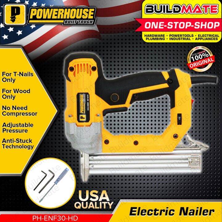 POWERHOUSE TType Electric Nailer Gun Nail Adjustable Pressure Anti