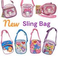 New New!!!กระเป๋าสะพายปรับสายทรงโค้ง/ สะพายเหลี่ยม ( Frozen Sling Bag) ลายเจ้าหญิง/คิตตี้ มายเมโลดี้ New Collection สินค้าขายดี