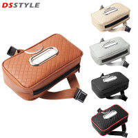 Dssstyles กล่องทิชชู่หนัง PU Tempat Tisu Mobil ที่ใส่ทิชชู่หลังเบาะพร้อมกับสายปรับได้ชิ้นส่วนภายใน