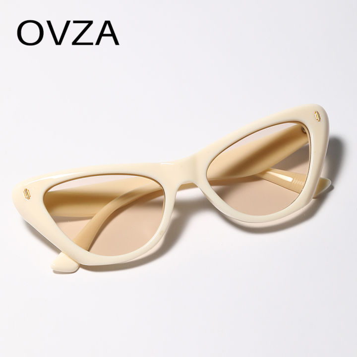 ovza-cat-eye-แว่นกันแดดสำหรับผู้หญิง-แว่นตาย้อนยุคสไตล์วินเทจป้องกันรังสียูวี2022รุ่นใหม่ปี-s5018