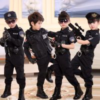 Children Boys Girls Funny Policeman Costumes Kids Police Uniform Cosplay Clothing Suit Halloween Party Carnival Gift