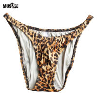 Mens Gym Posing Trunk Bodybuilding Fitness Training Exercise Competition Shorts Snake Leopard Print MUSCLE ALIVE Spandex Nylon