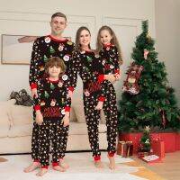 【cw】 XmasMatching2022 NewColorDecoration Print Adult ChildrenBaby Jumpsuit DogSuit