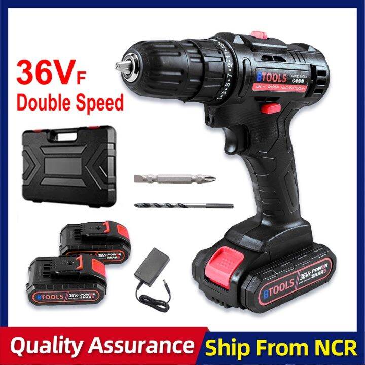 【COD4】 BTools Cordless 36V Electric Drills Double-Speed With 2 Li-ion ...