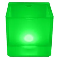 Green LED Light Ice Bucket Wine Cooler Large Drinks Bucket Bowl Champagne Chiller Ice Wine Barrel for KTV Bar Hotel Party Home