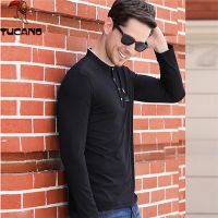 New Style Spring Mens Casual Polo TShirt Fashion Cool Shirts Long-Sleeve Slim Shirt