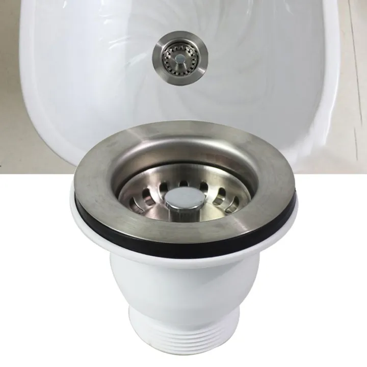60mm Stainless Steel Kitchen Sink Drain Assembly Waste Strainer And