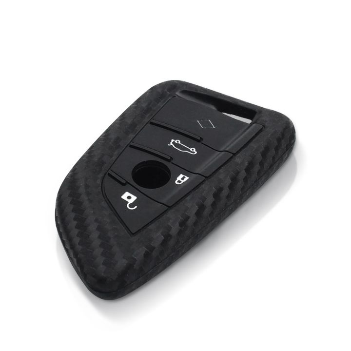 npuh-dandkey-carbon-fiber-silicone-car-key-case-4-button-for-bmw-f15-f16-f48-g30-f85-g11-m-2018-x1-x3-x4-x5-x6-35i-50i-1-2-5-7-series