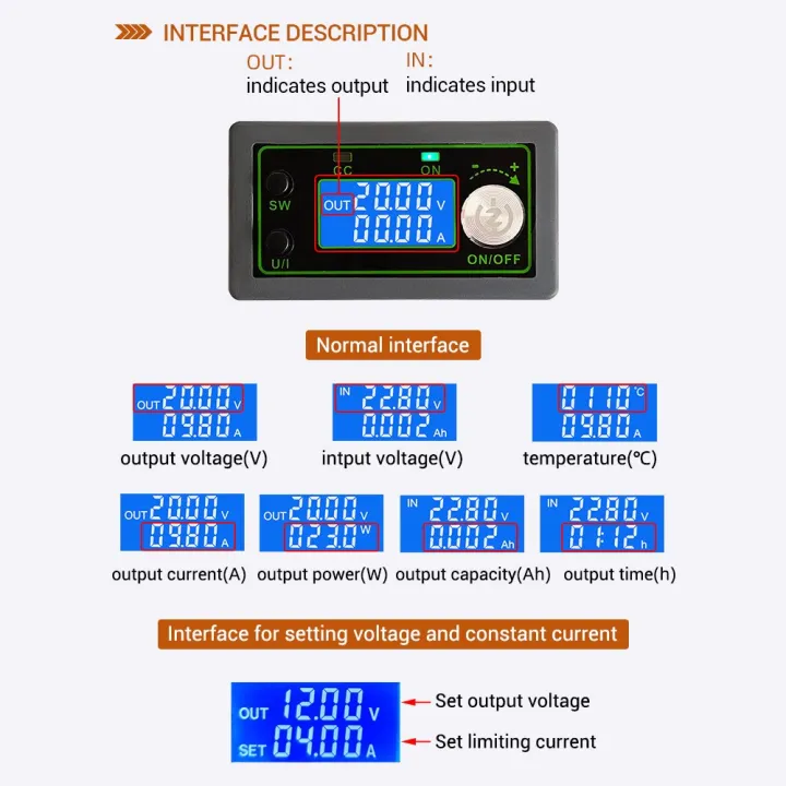 dc-0-100v-20a-1000w-led-digital-dc-step-down-voltmeter-buck-constant-voltage-current-mppt-solar-energy-battery-power-supply-electrical-circuitry-parts