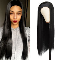 Straight Headband Wig for Women Black Synthetic Headband Wig with Hair Band Natural Look Headband Wig for Daily Use And To Party